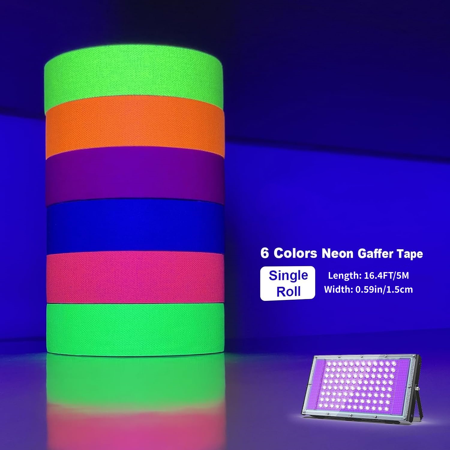 Woodworking Uv Light - Neonlichtkleurige stoffen tape, UV-fluorescerende tape voor