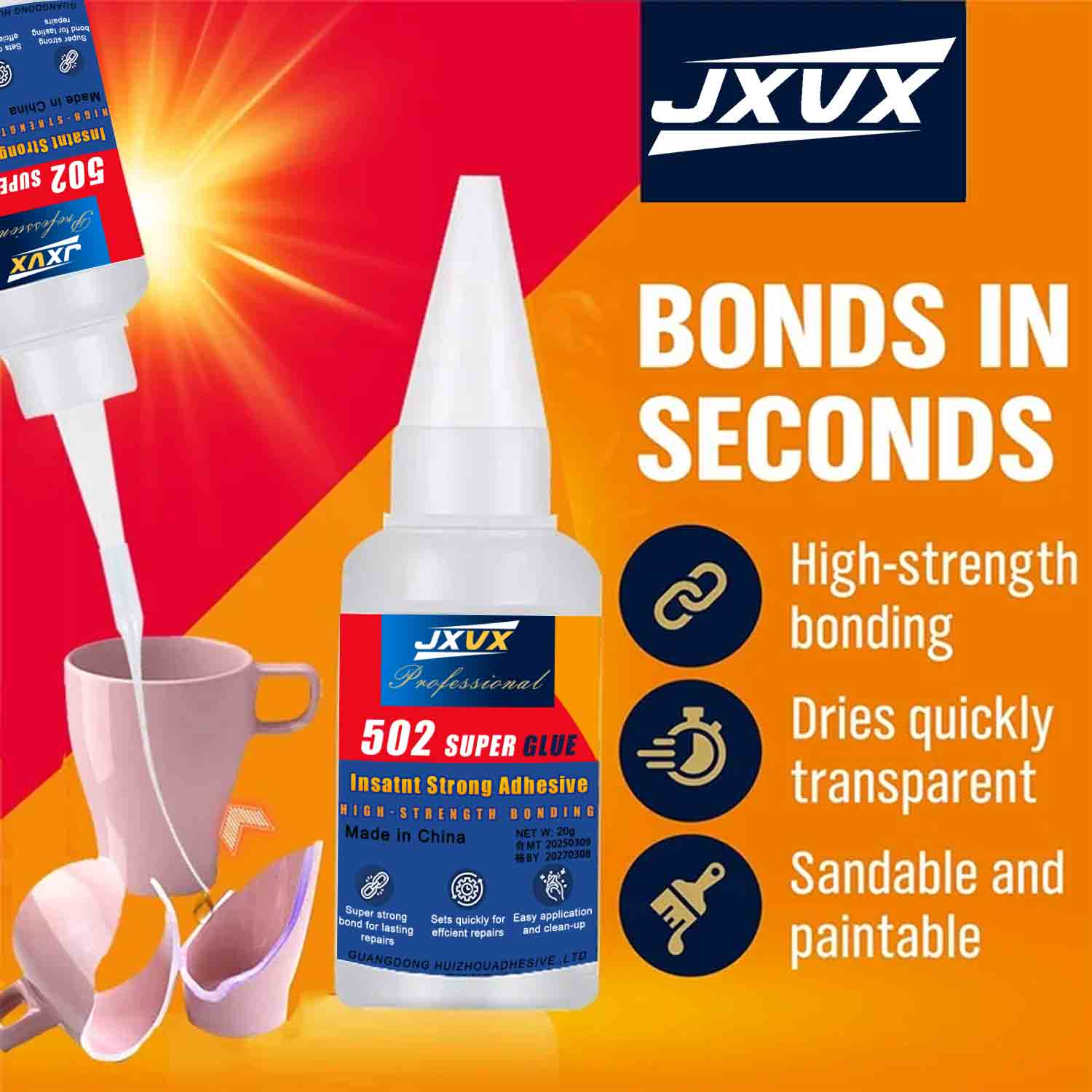 JXVX 1-5 stuks Superlijm 502 H - Woodworking Quick Glue recensie en prijs