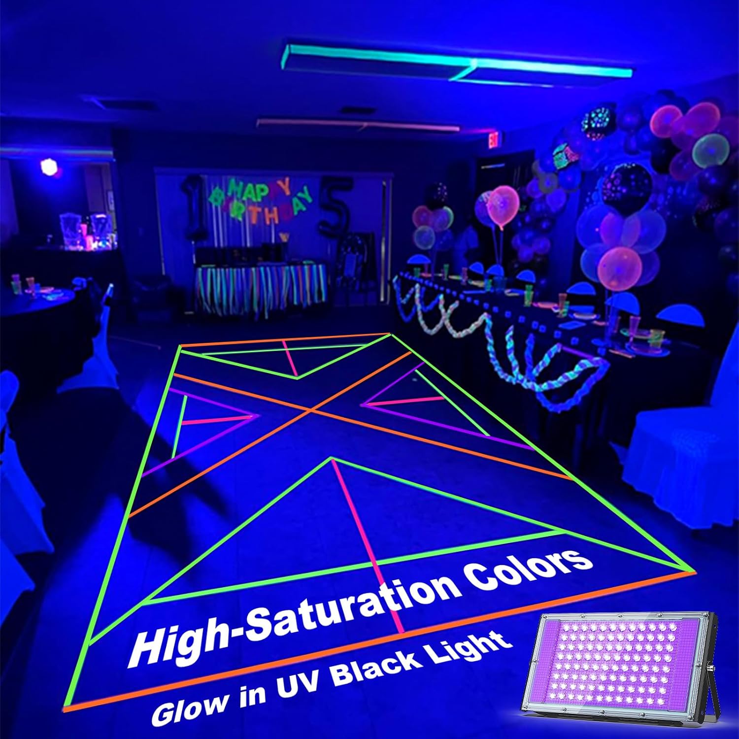 Neonlichtkleurige stoffen tape - Woodworking Uv Light recensie en prijs