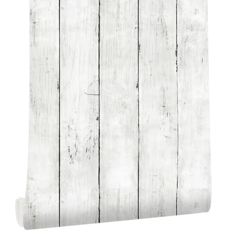 Ivoorwit Retro Imitatie Hout V - Woodworking Wallpaper recensie en prijs