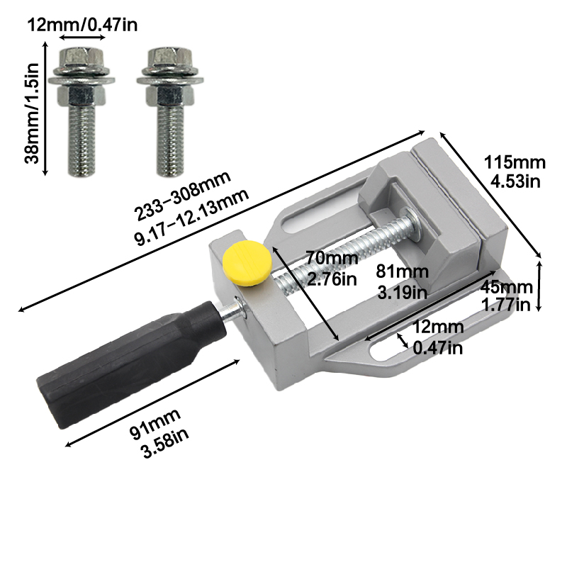 Mini-bankklem van aluminiumleg - Woodworking Quick Release Vise recensie en prijs